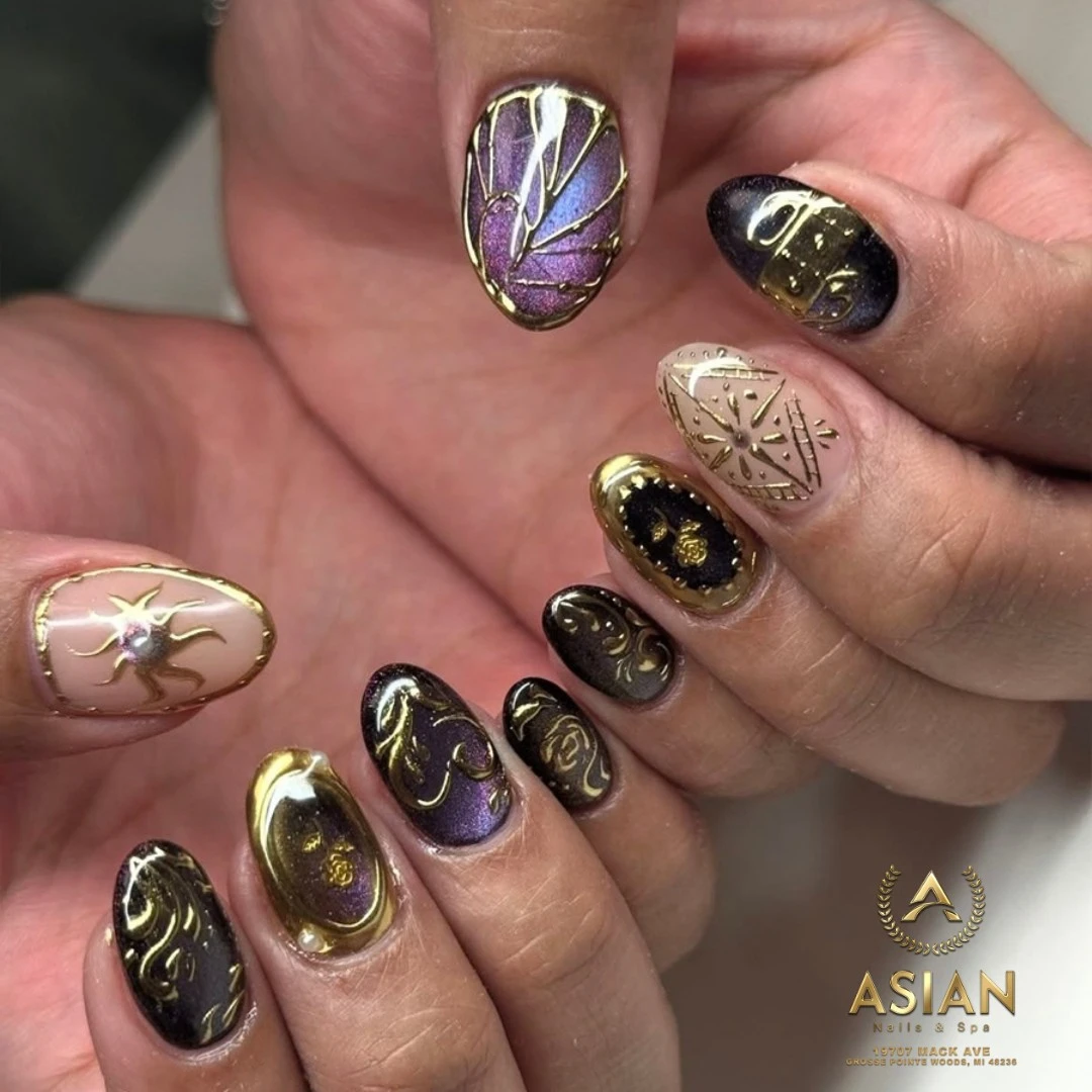 halloween nail art design